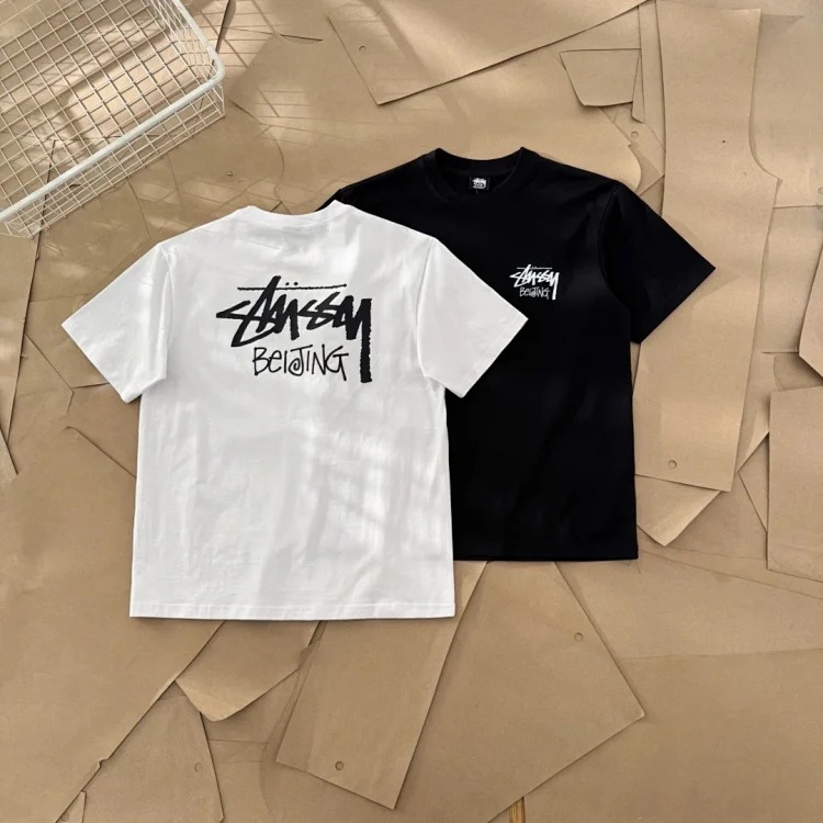 25SS Stussy City Limited Series Beijing Limited Printed Short-sleeved T-shirt TEE Stussy Originated