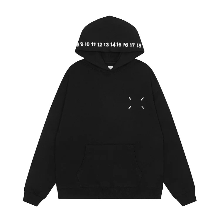MM6 Autumn and Winter Loose Jacket Casual Hooded Sweatshirt Trendy Print