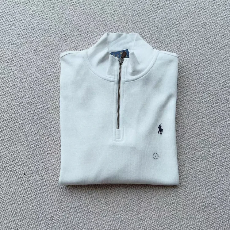 Ralph Lauren sweatshirt women's half zipper Ralph Lauren pony logo embroidered couple style stand collar long sleeves