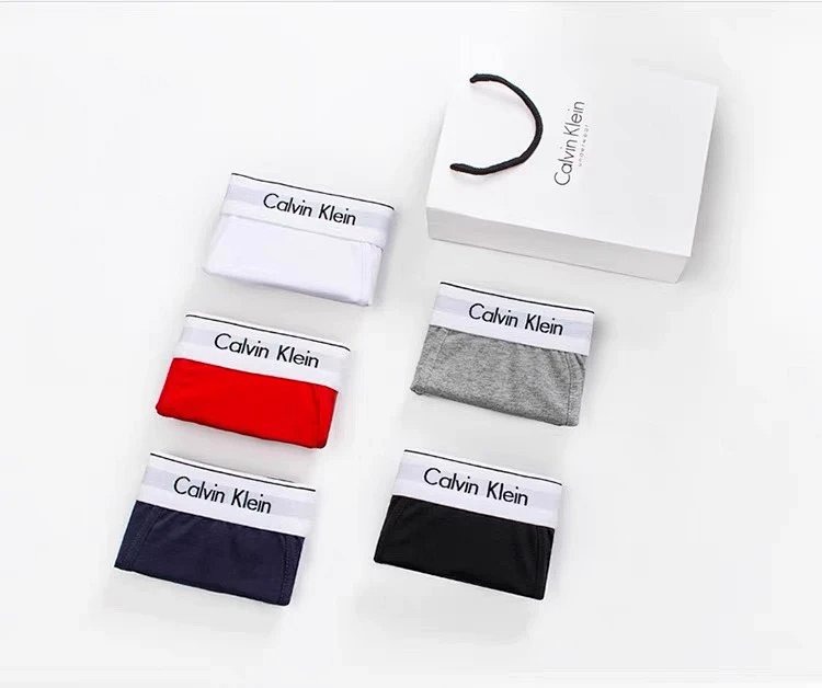 CK Underwear Men's Antibacterial Breathable Anti Pinch Hip Flat Corner Gift Box Set Shorts