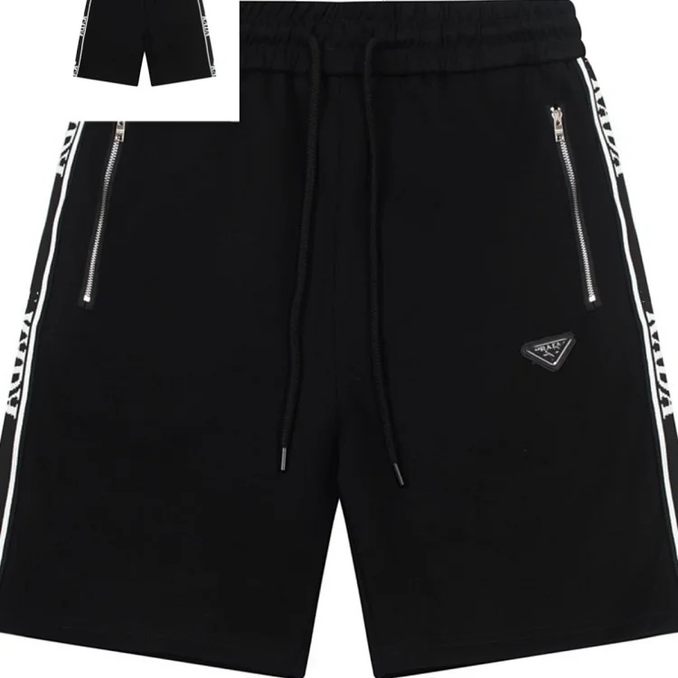 Metal triangle logo series style P short-sleeved T-shirts for men and women