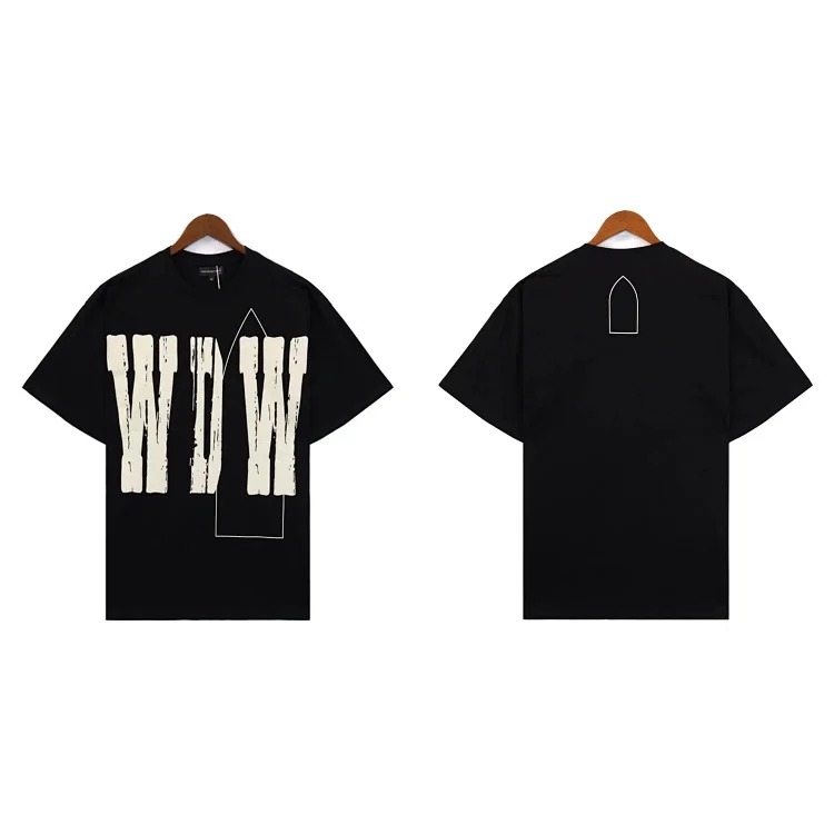 Washed printed loose men's short-sleeved t-shirt American top