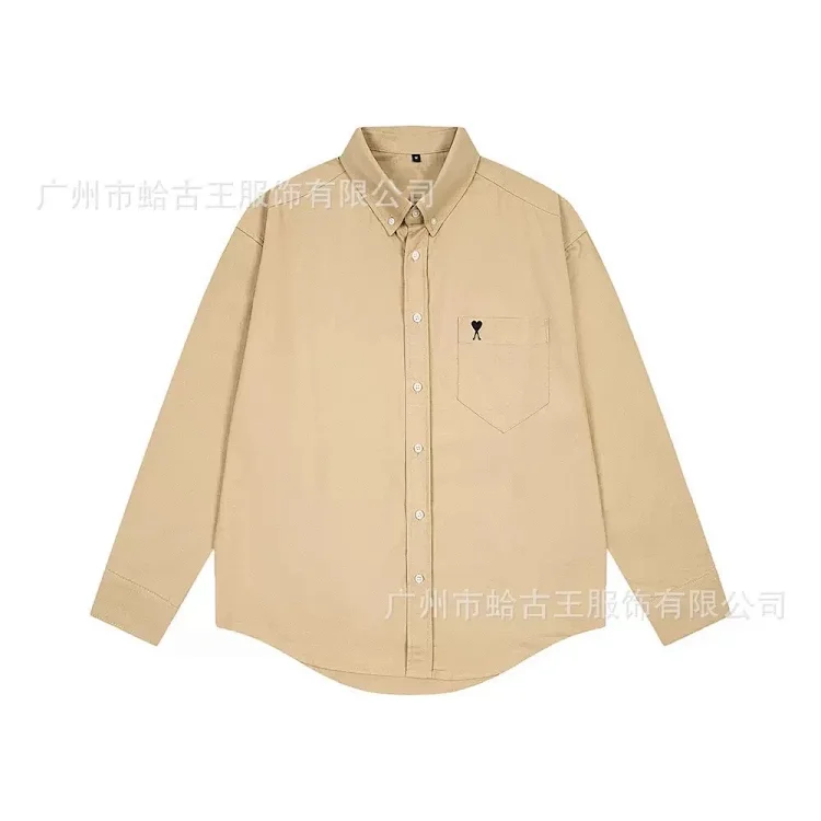 Love embroidered cotton shirt for men and women