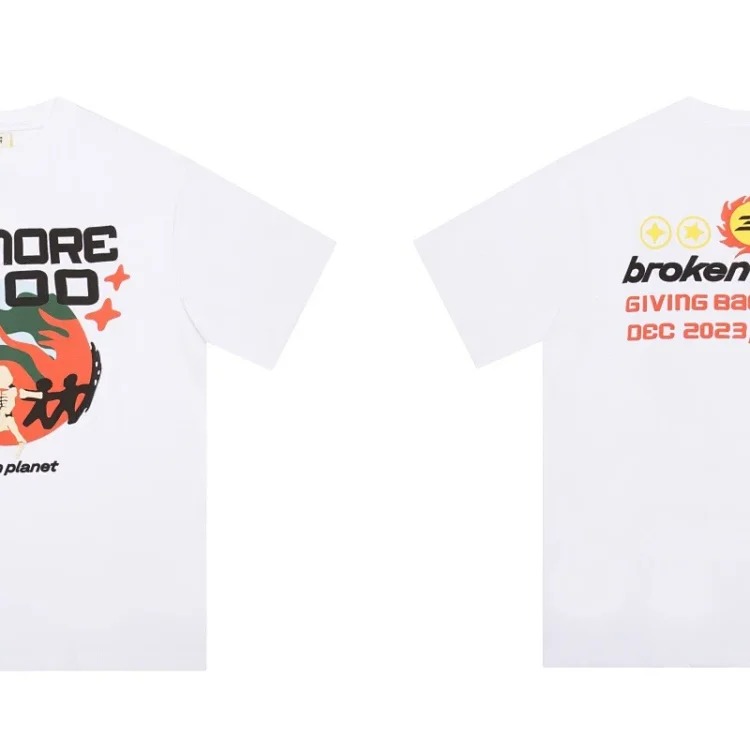 BROKEN PLANET Broken Planet American Foam Short-sleeved Loose Versatile T-shirt