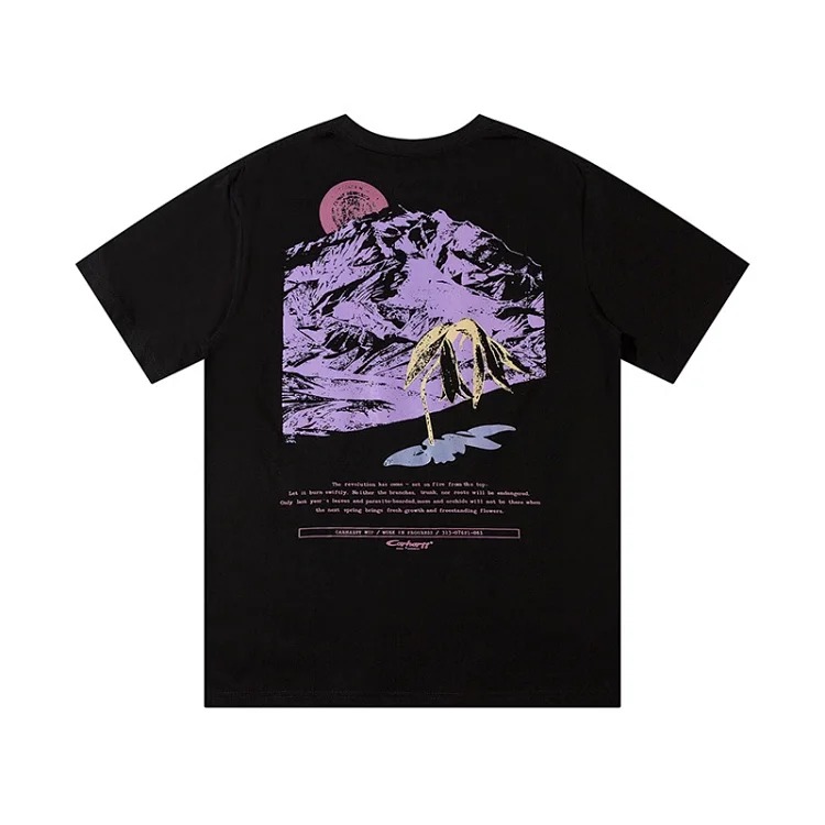 Kaha letter short-sleeved T-shirt for men and women