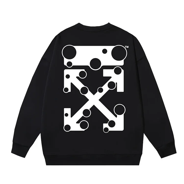 OW arrow oil painting simple printed pullover terry style