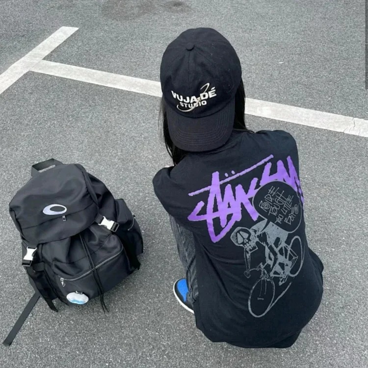 Stussy's new bicycle high-quality T-shirt short sleeves