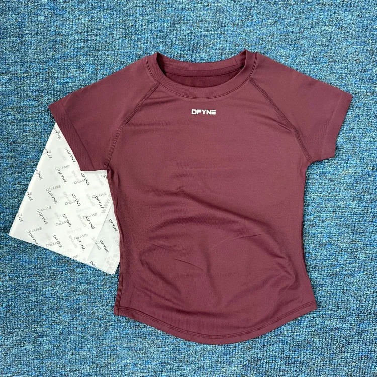 DFYNE Quick-drying Breathable Sports T-shirt Pilates Training Sports Yoga Fitness Short-sleeved Top