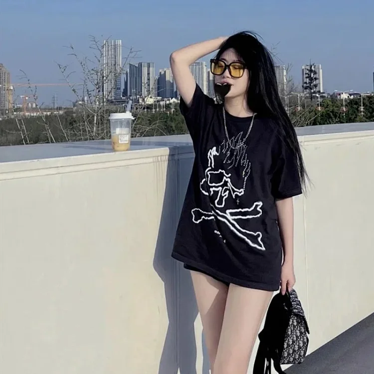 Travis Scott Cactus Jack X mastermind JAPAN skull graphic short-sleeved T-shirt