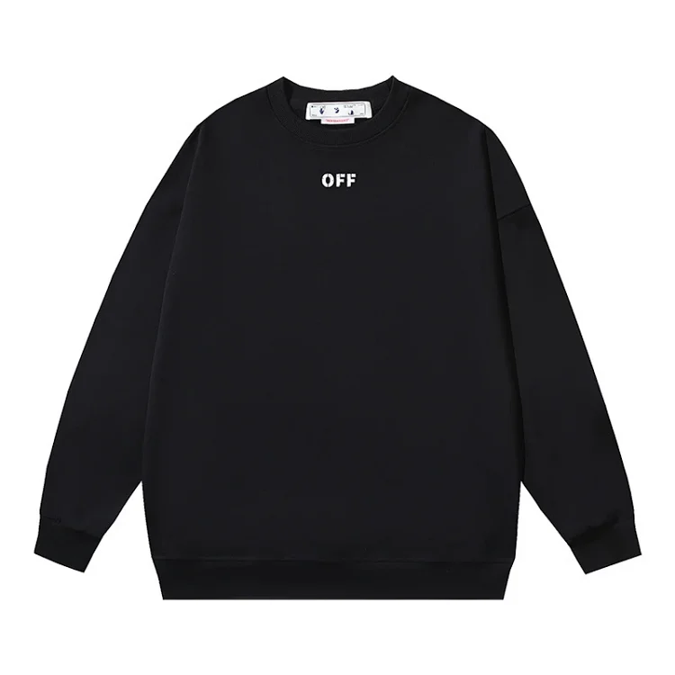 OW arrow oil painting simple printed pullover terry style