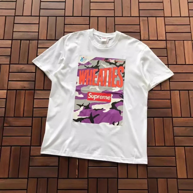 SUP letter print BOX high version short-sleeved T-shirt for men and women