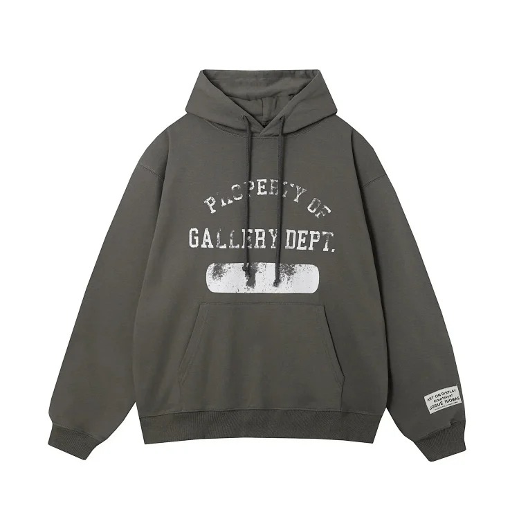 Distressed brain print casual loose hooded sweatshirt for men and women