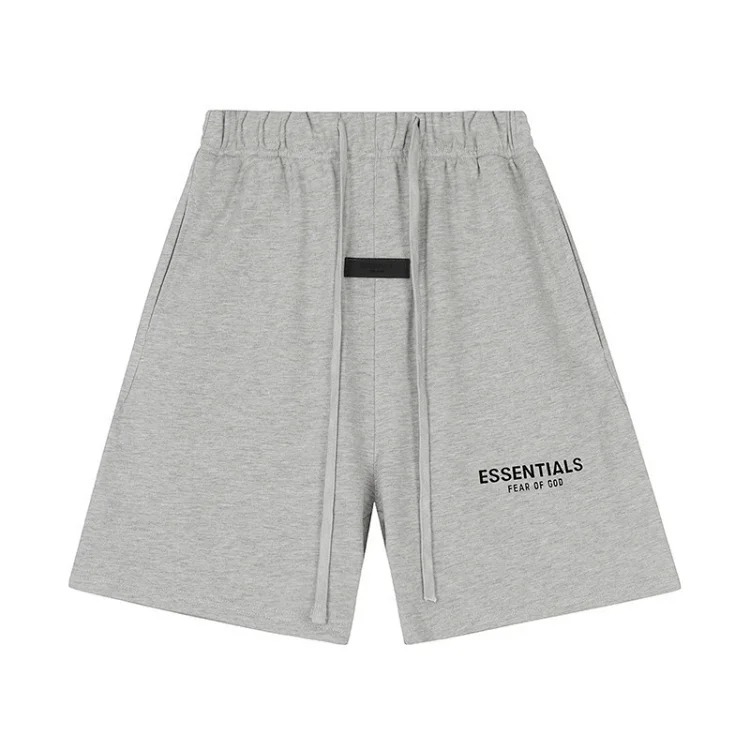 Front and back letter flocking summer trendy casual men's and women's short-sleeved shorts suit