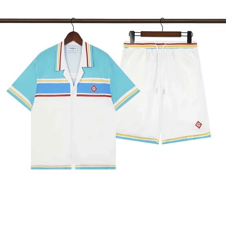 Beach flower shirt loose short sleeve shorts suit