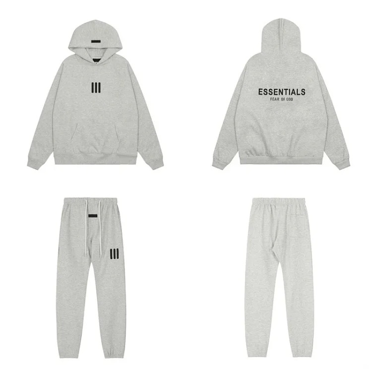 Hooded sweatshirt with black letter flocking