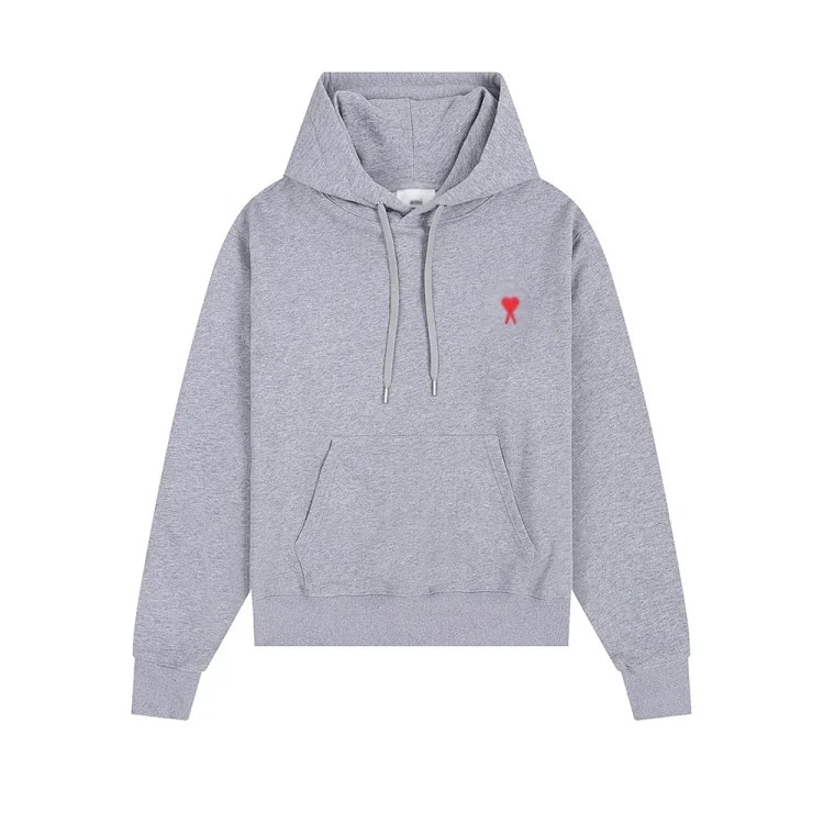 Sweatshirt autumn and winter new long-sleeved hooded unisex small love flat embroidered hoodie