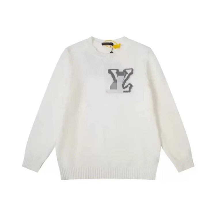 Round neck loose Sweater pullover jacquard letters same style for men and women