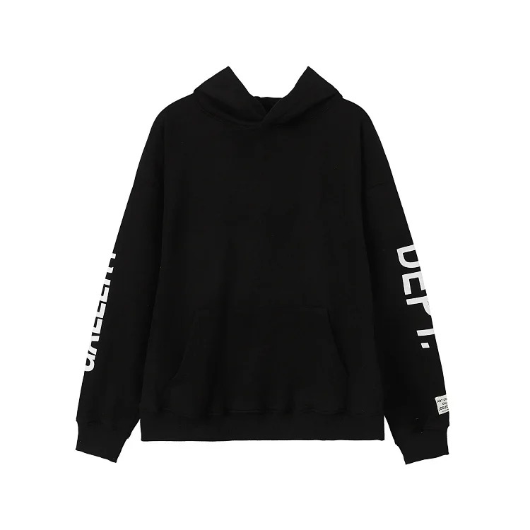 Retro distressed GD brain casual loose hooded sweatshirt for men and women with the same style hoodie