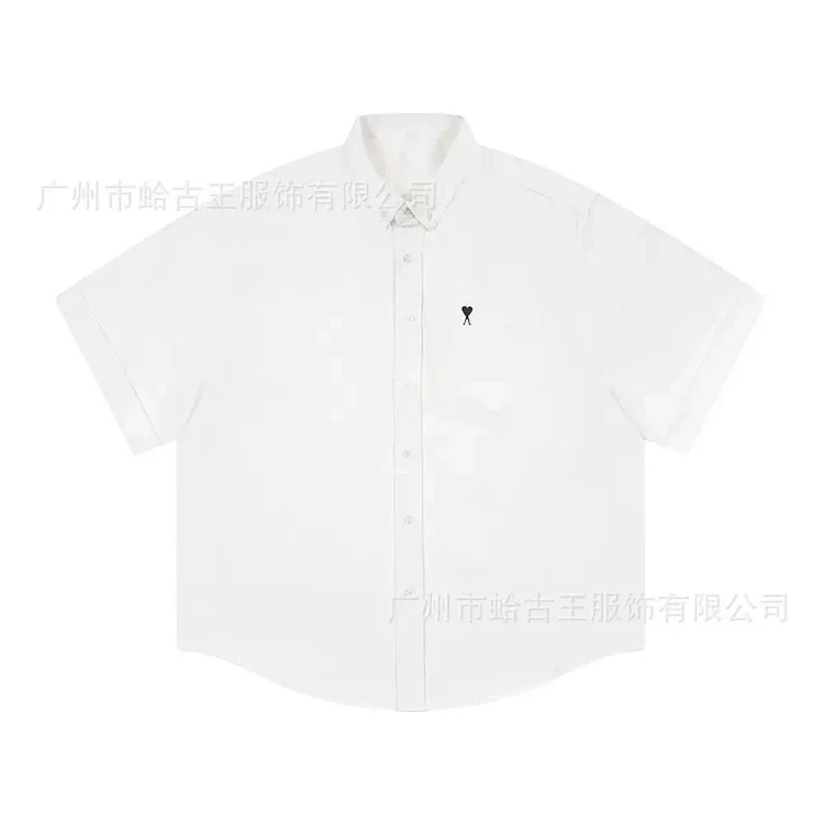 Love embroidered cotton shirt for men and women