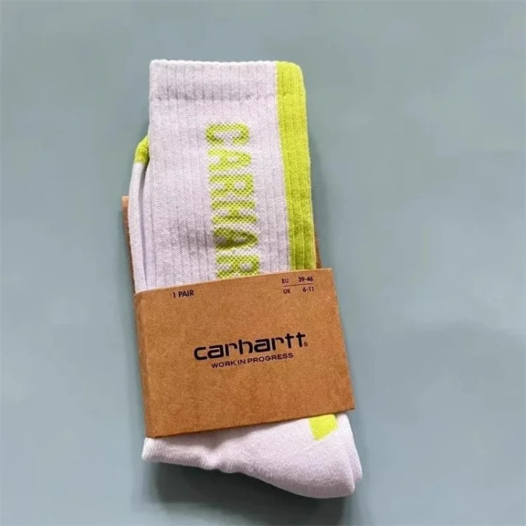 Carhartt Towel Bottom Gold Label Embroidery Simple Workwear Style Skateboard Sports Socks