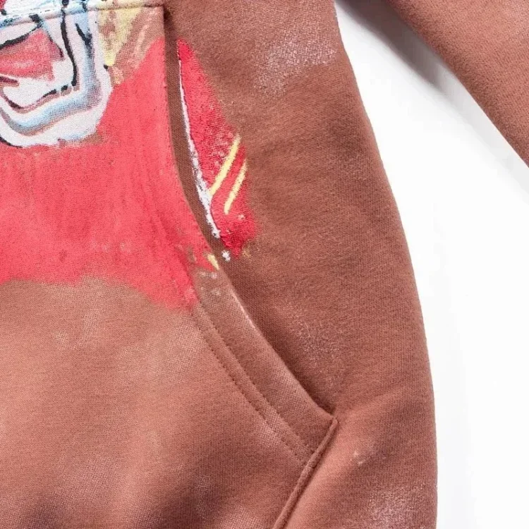 Velvet Zipper Sweatshirt, , Trendy, , Retro, Distressed, Mud-dyed Niche, Travis Scott Tour