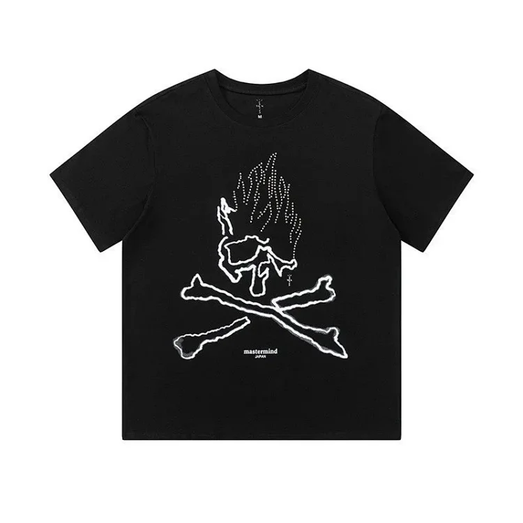 Travis Scott Cactus Jack X mastermind JAPAN skull graphic short-sleeved T-shirt