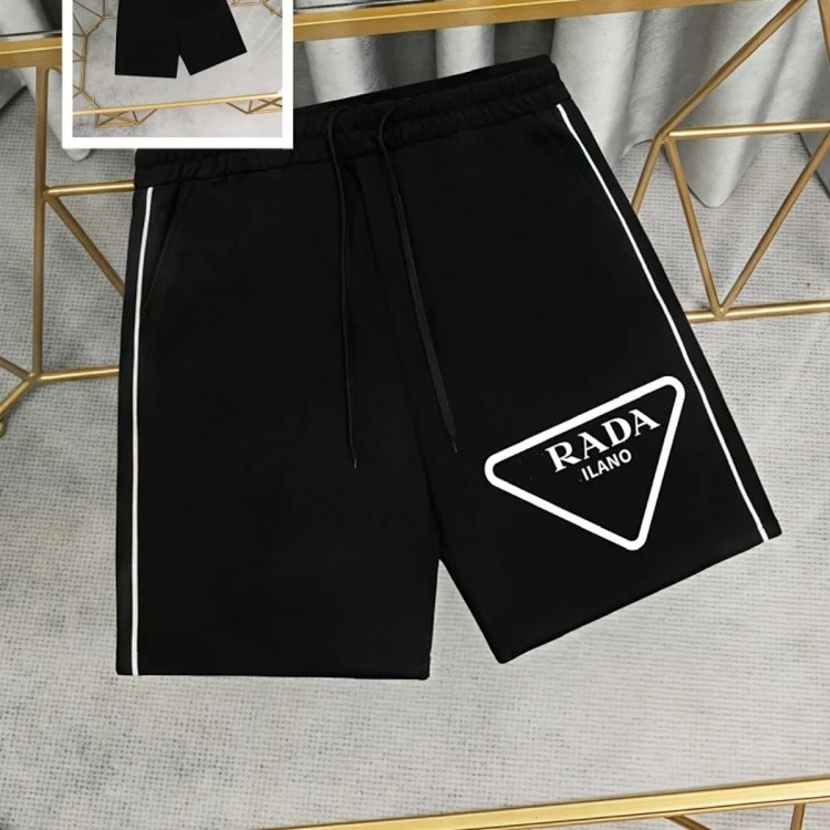 Metal triangle logo series style P short-sleeved T-shirts for men and women
