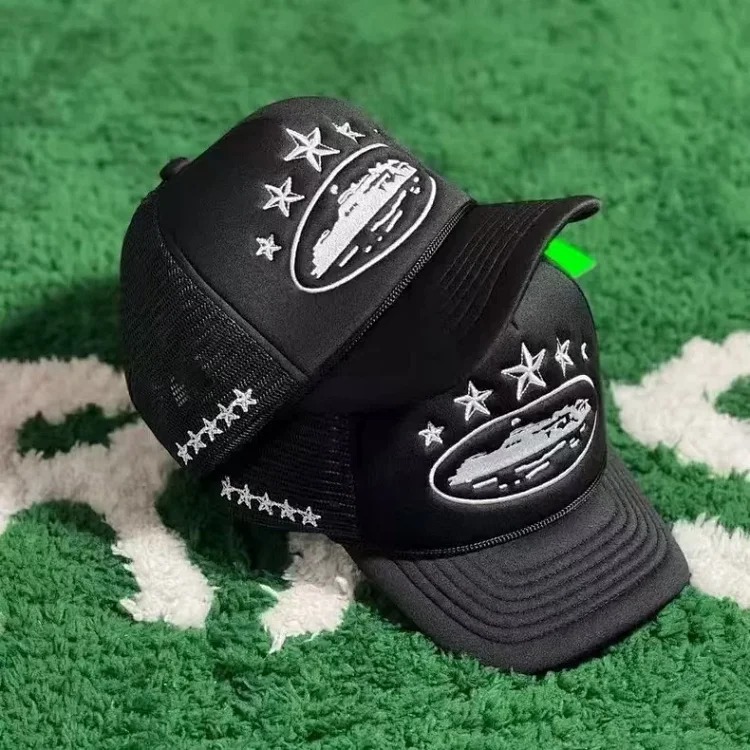 Corteiz 5 Starz Alcatraz Trucker American truck hat foreign trade trendy brand embroidered sun protection card