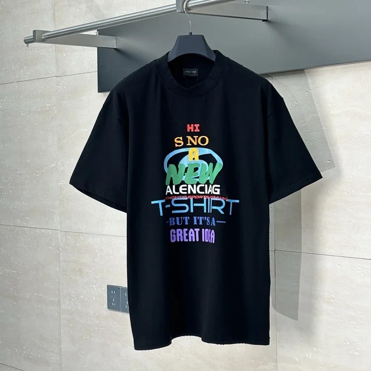 25Ss new new idea printed round neck short sleeve T-shirt loose version same style for men and women