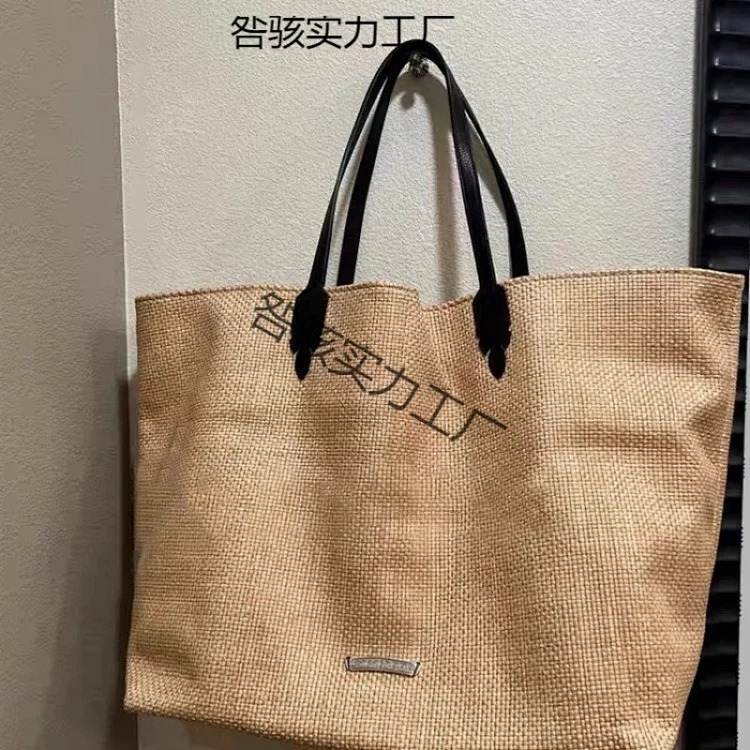 Tote Bag Woven Bag Kuaishou Large-capacity Cross Douyin Model Internet Celebrity Printed Seaside