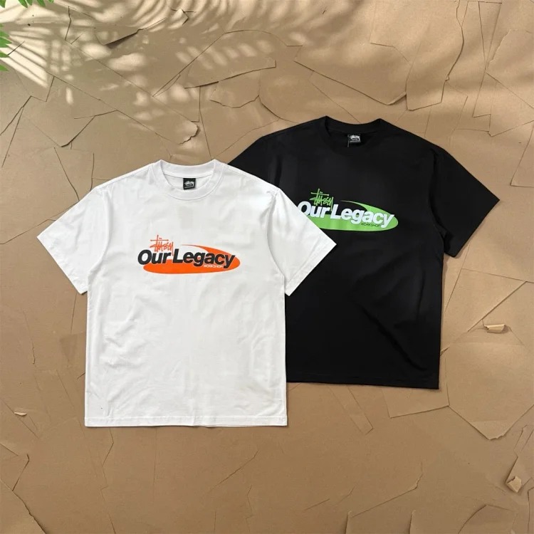 26SS STUSSY X OurLegacy Stussy Joint Series OurLegacy Printed Round Neck Short-sleeved T-shirt