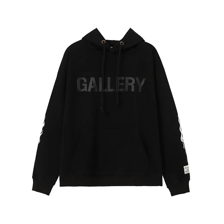 Retro distressed GD brain casual loose hooded sweatshirt for men and women with the same style hoodie