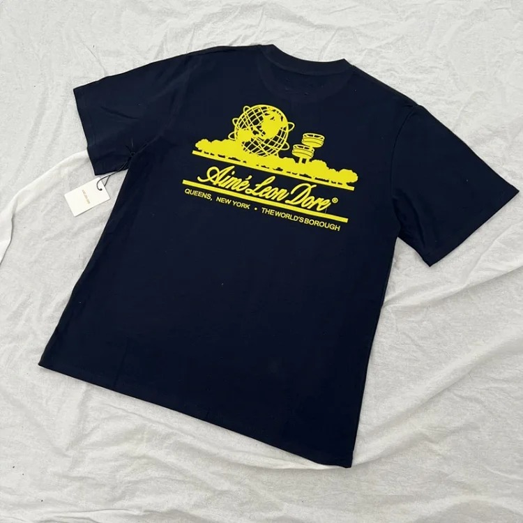 Abstract color block print summer loose casual short-sleeved T-shirt for men and women