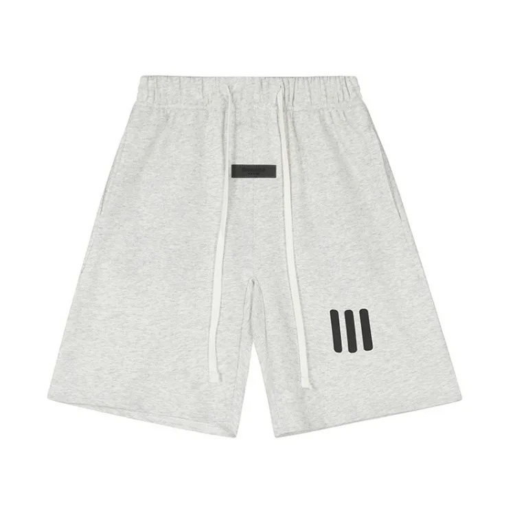 Front and back letter flocking summer trendy casual men's and women's short-sleeved shorts suit