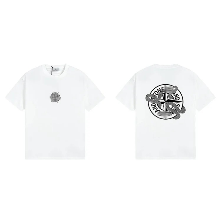 Shitongdao casual short-sleeved T-shirt printed loose round neck same style for men and women