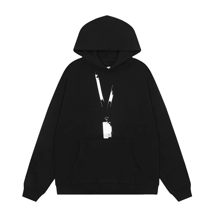 MM6 Autumn and Winter Loose Jacket Casual Hooded Sweatshirt Trendy Print