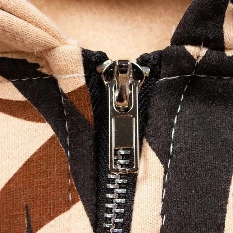 Velvet Zipper Sweatshirt Hip-hop Street Ins Star Travis Scott Thorns All Over Print