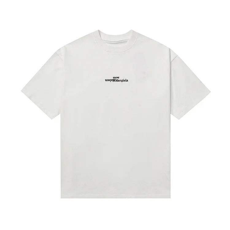 Majia letter embroidery printed short-sleeved T-shirt high street trendy brand for men and women