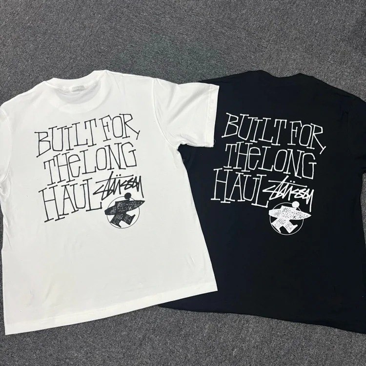 26SS STUSSY Surf Series Summer Surf Printed Round Neck Short Sleeve T-Shirt TEE