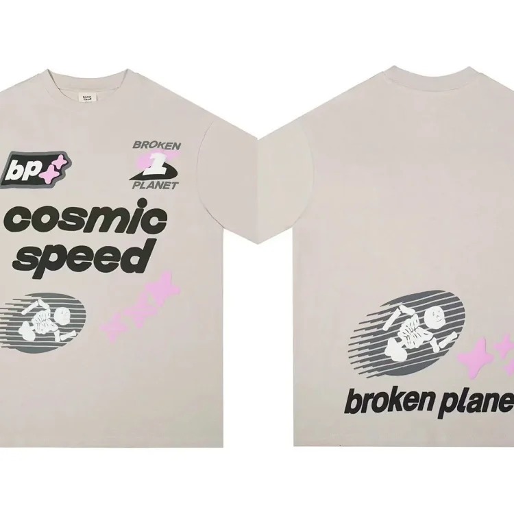 BROKEN PLANET Broken Planet American Foam Short-sleeved Loose Versatile T-shirt