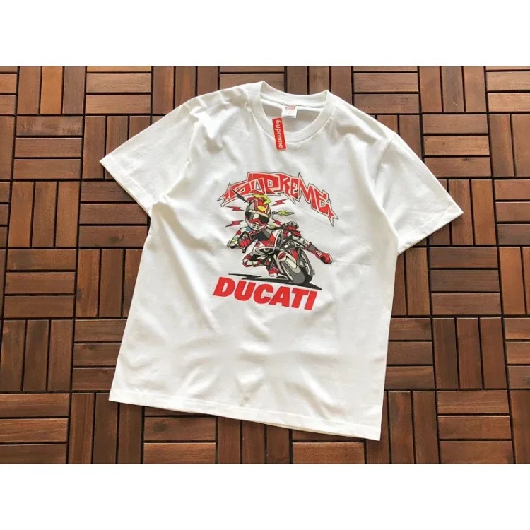 SUP letter print BOX high version short-sleeved T-shirt for men and women
