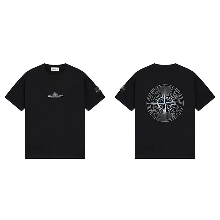 Shitongdao casual short-sleeved T-shirt printed loose round neck same style for men and women