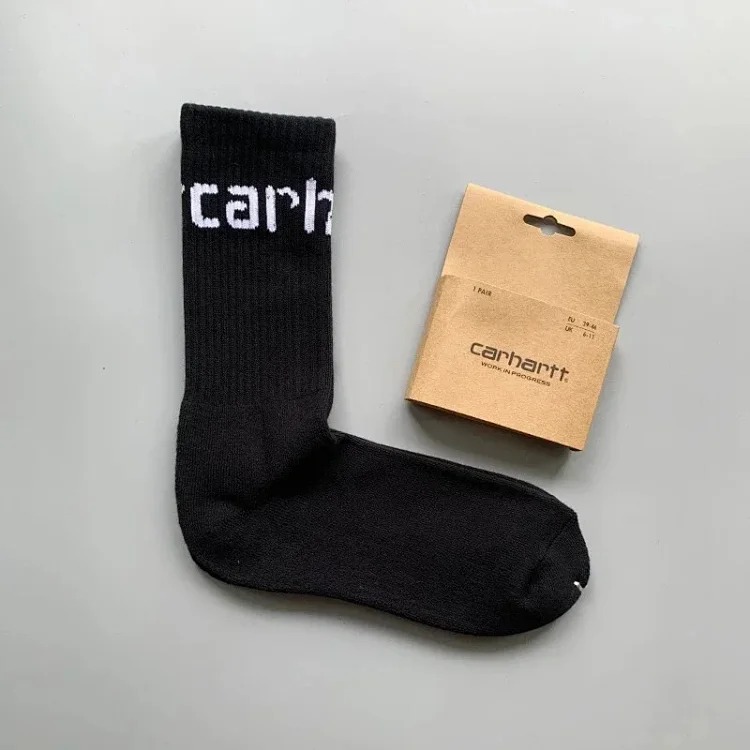 Carhartt Towel Bottom Gold Label Embroidery Simple Workwear Style Skateboard Sports Socks