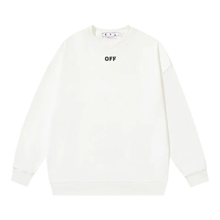 OW arrow oil painting simple printed pullover terry style