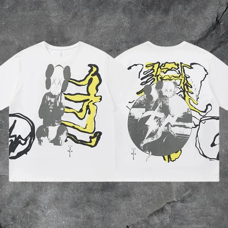 travis scott short-sleeved utopia ts joint utopia limited edition american high street t-shirt