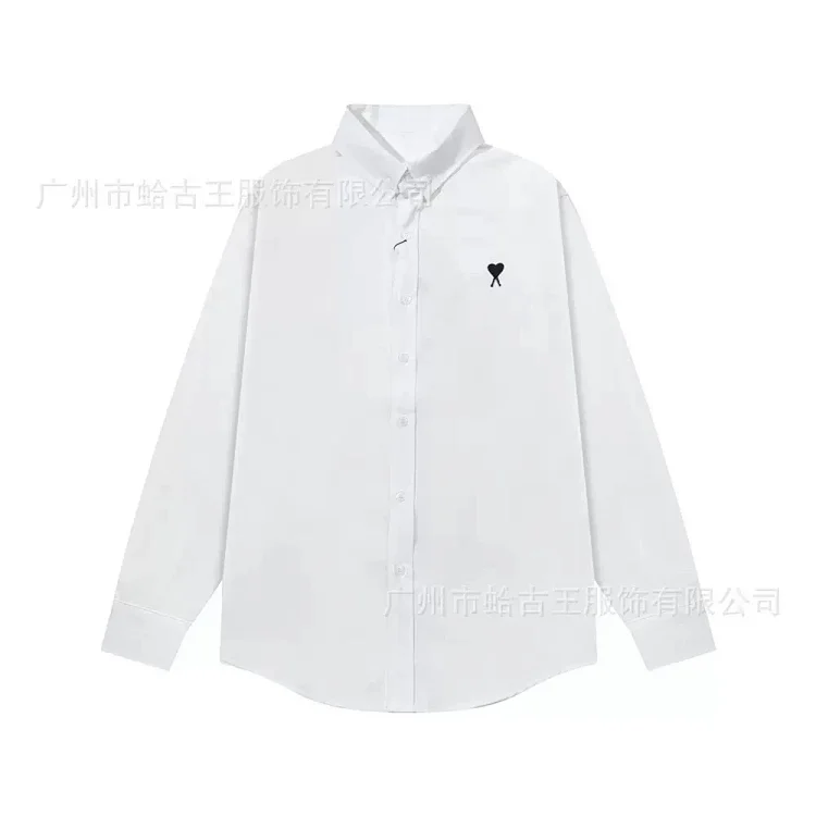 Love embroidered cotton shirt for men and women