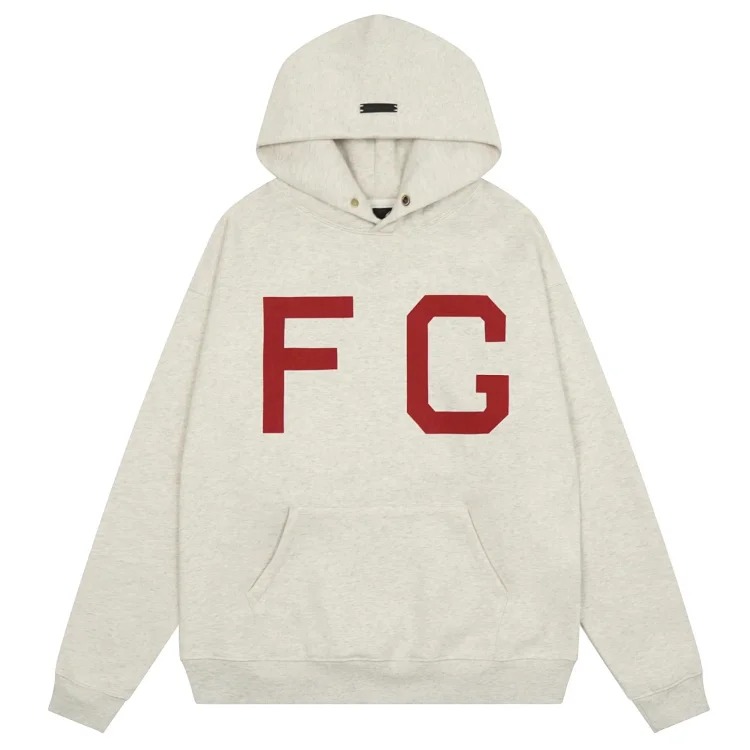 Trendy brand hooded sweatshirt plus velvet spring and autumn couple's coat