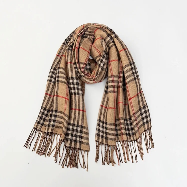 Letter CC jacquard new autumn and winter plaid double-sided warm imitation cashmere
