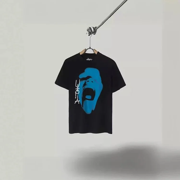 2024 New Travis Scott Cactus Jack Utopia Joint Model Crying Blue Face Short Sleeves