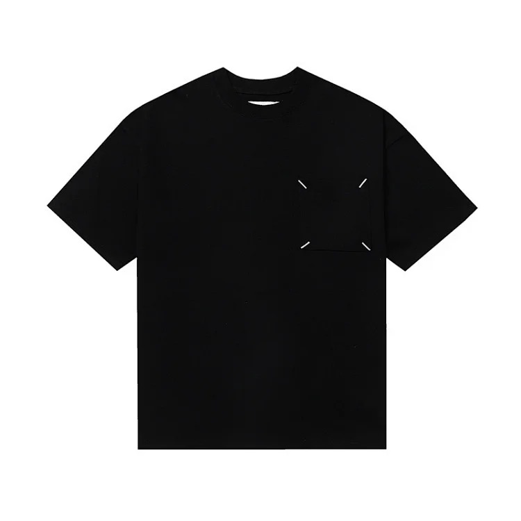 Majia letter embroidery printed short-sleeved T-shirt high street trendy brand for men and women